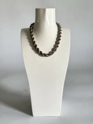 Taxco TC-222 Mexican 925 Sterling Silver Rope Chain – 19” Vintage 12mm - Image 1 of 4