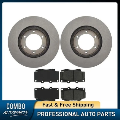 Conjunto de pastilhas de freio a disco dianteiro rotor de freio a disco C-Tek para 2004-2009 Toyota Hilux - Imagem 1 de 4