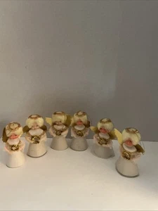 Vintage Angel Ornament Mini 4" Gold Foil Wings Christmas / 6 - Picture 1 of 12
