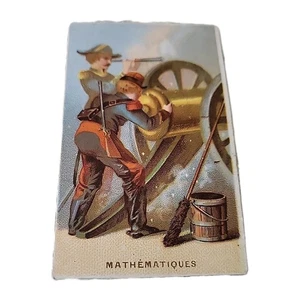 Telescopio militar de precisión matemáticas tarjeta comercial cañón francés en operación - Imagen 1 de 8