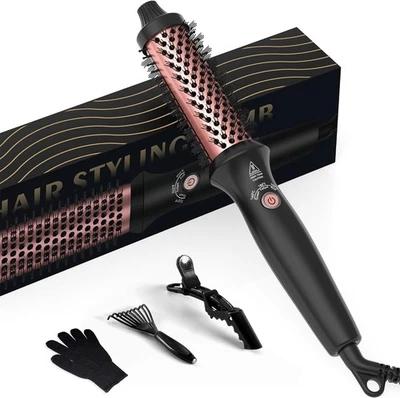 UKLISS Thermal Brush, Thermobürste Wärmebürste 3 in 1, 32mm Rundbürste Stylingbürsten