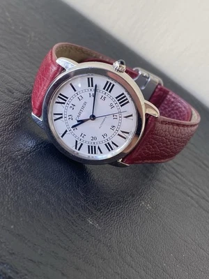 Reloj Cartier Ronde Solo 3939 Automático 36mm Hombre Original Acero Inoxidable LEER Foto 1 de 4