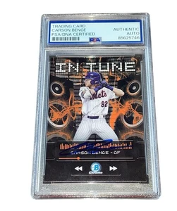 Carson Benge Signed Card In Tune Autographed Auto New York Mets PSA - Picture 1 of 2