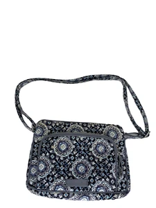 Handtasche Größe Small schwarz grau blau weiß mit Blumen Designed by Vera Bradley - Bild 1 von 12