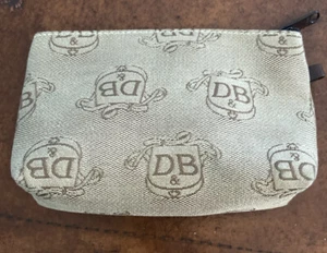 Vintage Dooney & Bourke DB braun East West Signatur Münze Karte Geldbörse klein - Bild 1 von 7