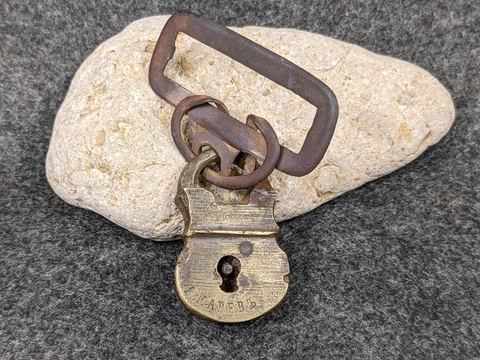 1800-s Vintage Bronze Padlock Small No Key Cover