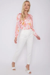 M&S Ladies Cotton Slim Stretch Trousers Tapered Ankle Grazer Chino Marks Spencer - Picture 1 of 15