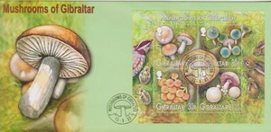 GB GIBRALTAR 2003 Mushrooms & Fungi of Gibraltar M/S SG MS1061 FDC FUNGUS NATURE - Picture 1 of 1