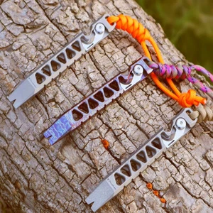 EDC 4.3" Titanium Alloy Crowbar Outdoor Camping Working Pry Bar Opener Cutting - Picture 1 of 14