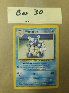 Wartortle 42/102 - BASE SET - VINTAGE WOTC Pokemon CARD - Unlimited - MP - Picture 1 of 2