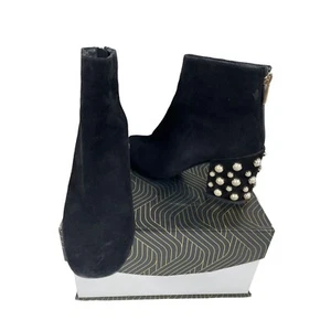Stuart Weitzman Black Pearl Bacari Boots/Booties Size 6 M - Picture 1 of 7