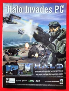 RARE! 2003 HALO Combat Evolved PC Video Game = FPS Promo PRINT AD - Picture 1 of 1
