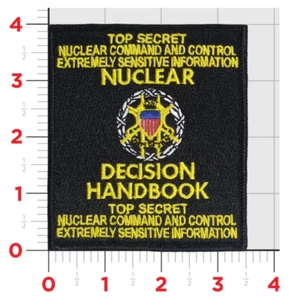VQ-4 SHADOWS NUCLEAR DECISION HANDBOOK TOP SECRET EMBROIDERED HOOK & LOOP PATCH - Picture 1 of 1