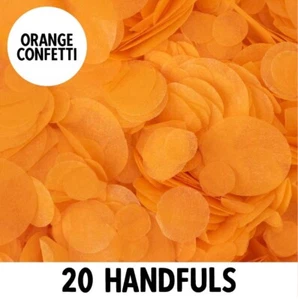 Biodegradable Wedding Confetti | ORANGE Confetti | Circle Tissue Paper | 20g Bag - Picture 1 of 5