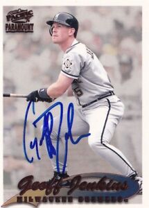 Geoff Jenkins Signed 1999 Pacific Paramount Copper Brewers Baseball Card #127