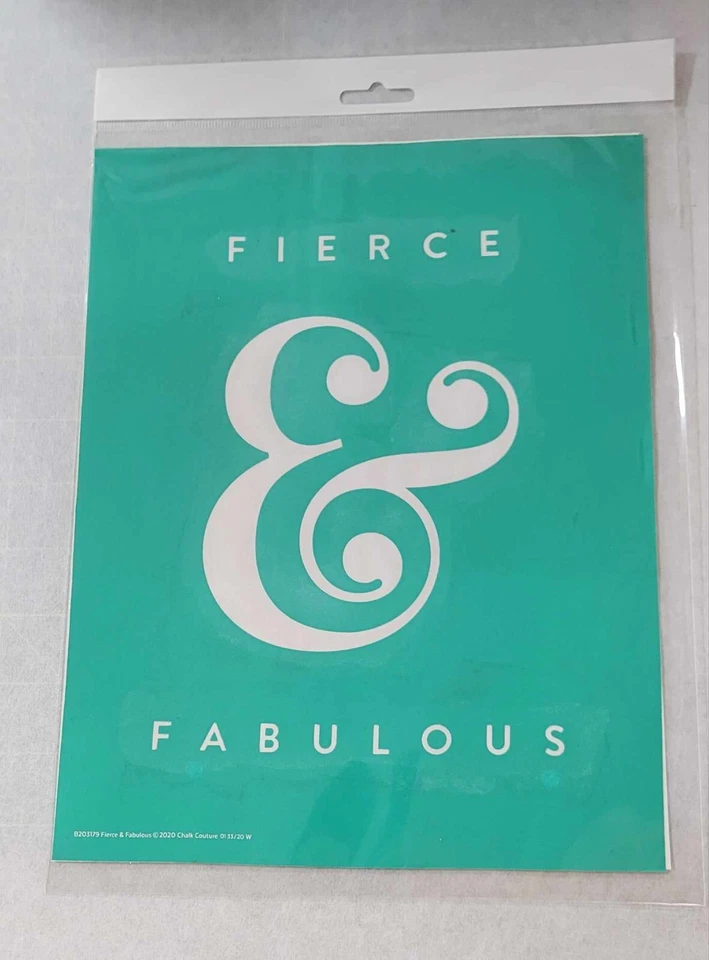 Nueva Plantilla de Transferencia Chalk Couture Talla B "Feroz y Fabulosa" Foto 1 de 1