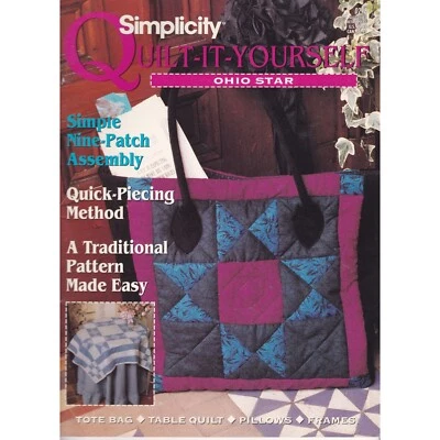Vintage Quilting Patterns, Simplicity Quilt It Yourself 248 Ohio Star 1995, Tote - Image 1 of 2
