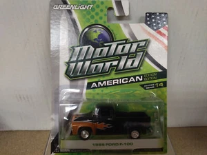 FORD F-100 1956 FLAMES S14 AMERICAN EDITION MOTOR WORLD 1:64 GREENLIGHT - Imagen 1 de 2