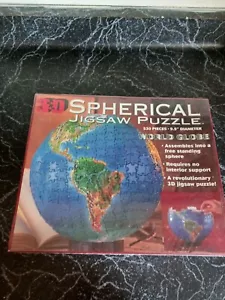 World Globe 3D Spherical Jigsaw Puzzle 530 Pieces 9.5" Diameter - Picture 1 of 8