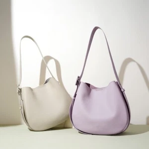 Elegante Bolso Bandolera Hobo Correa Ancha Bolso Cuero Blanco Cartera Grande - Imagen 1 de 27