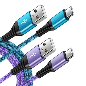 C Charger Cord Fast Charging USB Type C Cable Android Charger Cables 6FT 2Pac... - Picture 1 of 7