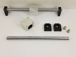 (2) Bloque de almohada THK SC16MUU (cojinete de buje LM16UU) con varilla y soportes de 10,75" - Imagen 1 de 12