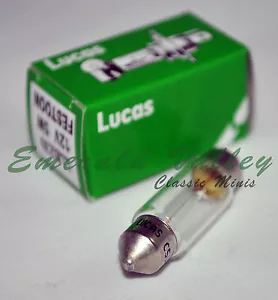 Clásico Mini Nuevo OE Lucas Bombilla 12v 5w Festoon 11 x 38mm - Imagen 1 de 1