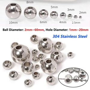304 Stainless Steel Hole Balls Drilling Balls Solid Perforated Balls OD 2mm~60mm - Picture 1 of 11
