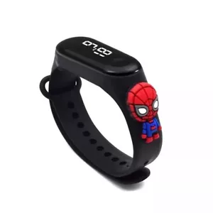 Superheroes Kids Watch LED Digital Marvel Wristwatch Spiderman Boy Girl Silicone - Picture 1 of 4