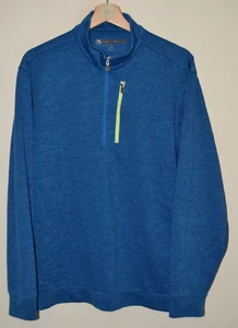 Mens Blue Pebble Beach 1/2 Zip Pullover Golf Jumper Top UK Large - Picture 1 of 5