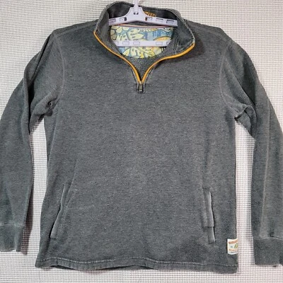 Margaritaville Long Sleeve 1/4 Zip Stand Up Pullover Mens Size Med Gray Pockets - Image 1 of 4