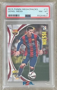 Lionel Messi 2015 Panini Megacracks #72 PSA 8 - Picture 1 of 2