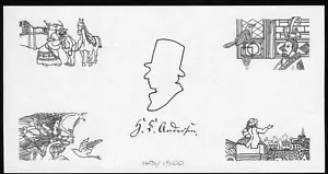 DENMARK SC#1590-93 BLACKPRINT/PROOF BY MÖRCK H.C. ANDERSEN NUMBERED MNH - Picture 1 of 1