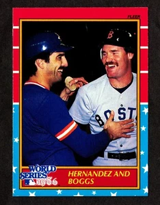 1987 FLEER 1986 WORLD SERIES #2 WADE BOGGS & KEITH HERNANDEZ - Picture 1 of 2
