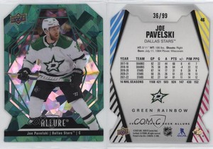 2022-23 Upper Deck Allure Green Rainbow Die-Cut /99 Joe Pavelski #46