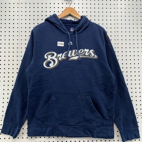 Milwaukee Brewers Hooded Sweatshirt Blue #22 YELICH Adult Medium 22x28 Hoodie Cover