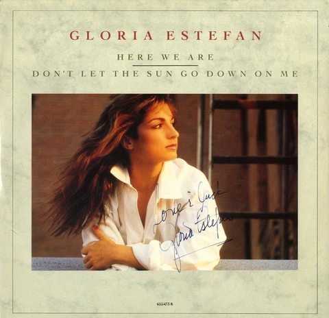Gloria Estefan - American Singer & Songwriter - In Person Signed 12" Album Cover Cover