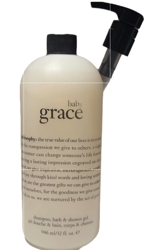 2 Philosophy Baby Grace Shampoo Shower GEL Bath 32 Oz Set Duo No Pump