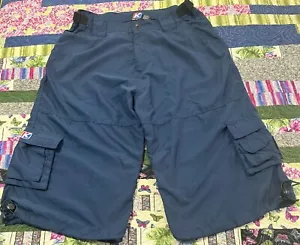 90s Vintage KiK Wear Rave Skate Surf Baggy Long Shorts - Picture 1 of 7