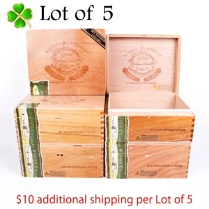 "Menge 5 Jaime Garcia Super Gordo leere Holzzigarrenbox 8"" x 6,5"" x 3,5" - Bild 1 von 12