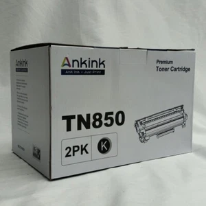 Paquete de 2 cartuchos de tóner Ankink Premium TN850 compatibles con Brother Series negro - Imagen 1 de 4