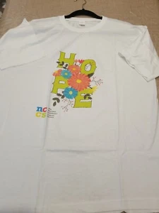 Damen-T-Shirt weiß Grafik Hope Blumen Größe Large - Bild 1 von 5
