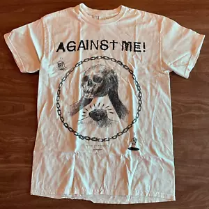 Nuevo Popular Against Me! Camiseta Band Blanca Algodón Talla Completa - Imagen 1 de 3
