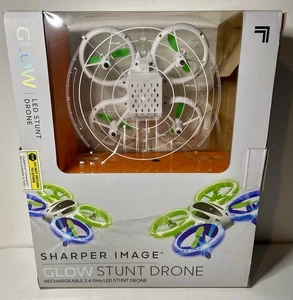 Sharper Image Glow Stunt Drone 2.4 GHZ Remote Control With LED Lights New - Picture 1 of 8