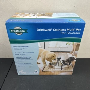 Drinkwell 360 Fountain Multi Pet Stainless Steel for Dogs & Cats - NEW - 128oz - Picture 1 of 6