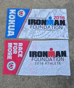 2x Fundación IRONMAN 2016 Atleta 41"x22" Toalla Carrera Para Más Pro Kokua Promo - Imagen 1 de 5