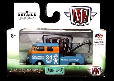 M2 Machines 60 1960 VW Volkswagen Double Cab Tow Truck USA Auto-Trucks R52 18-63 - Image 1 of 2