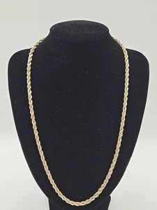 Collana girocollo NYJEWEL Tiffany & Co. oro 14k argento 925 6mm corda catena 18" - Foto 1 di 5