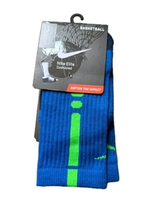 Sportsocken Nike Hyper Elite Basketball Socken blau Größe 4 bis 6 Performance Crew - Bild 1 von 3