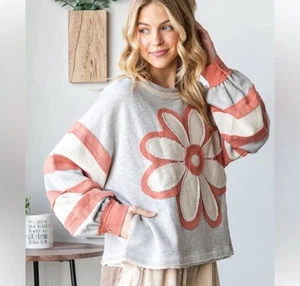 Maglione pullover Oli & Hali margherita a righe taglia S - Foto 1 di 8